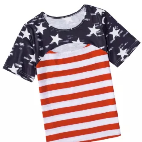 🔥New boutique cut out American flag tee - Picture 4 of 11